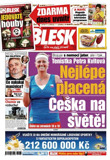 Obálka e-magazínu Blesk 14.8.2015