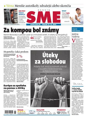 Obálka e-magazínu SME 13.11.2015