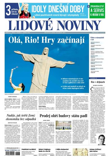 Obálka e-magazínu Lidové noviny 6.8.2016