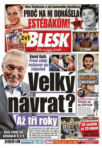 Obálka e-magazínu Blesk 3.9.2016