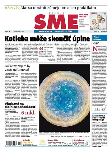 Obálka e-magazínu SME 27.5.2017