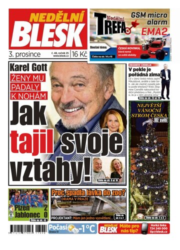 Obálka e-magazínu Nedělní Blesk 3.12.2017