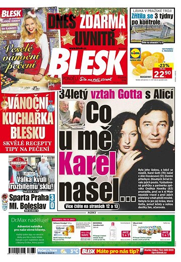 Obálka e-magazínu Blesk 4.12.2017