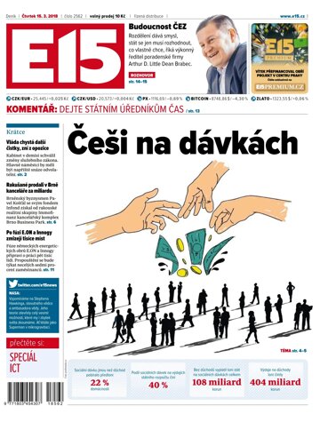 Obálka e-magazínu E15 15.3.2018