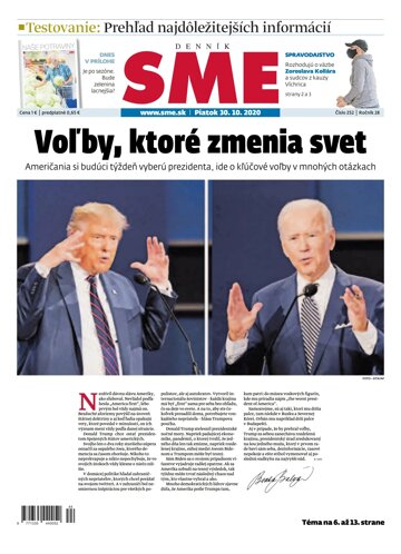 Obálka e-magazínu SME 30.10.2020