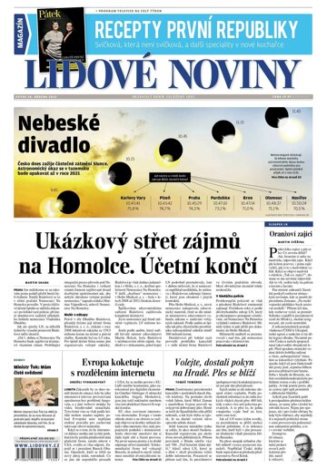 Obálka e-magazínu Lidové noviny 20.3.2015