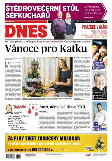 Obálka e-magazínu MF Dnes 23.12.2016