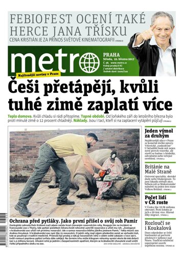 Obálka e-magazínu deník METRO 22.3.2017