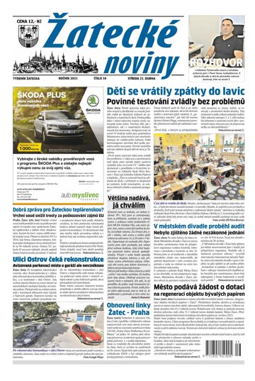 Obálka e-magazínu Žatecké noviny 16/2021