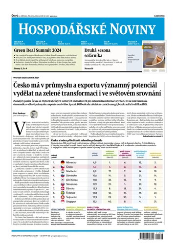 Obálka e-magazínu Hospodářské noviny 186 - 24.9.2024