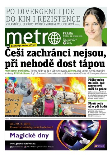 Obálka e-magazínu deník METRO 19.3.2015