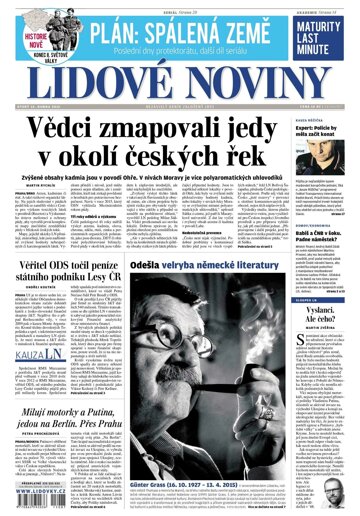 Obálka e-magazínu Lidové noviny 14.4.2015