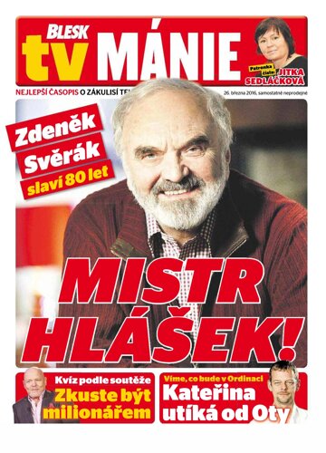 Obálka e-magazínu Blesk Tv manie 26.3.2016