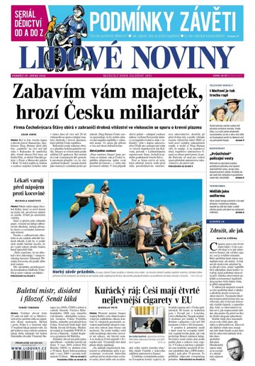 Obálka e-magazínu Lidové noviny 29.8.2016