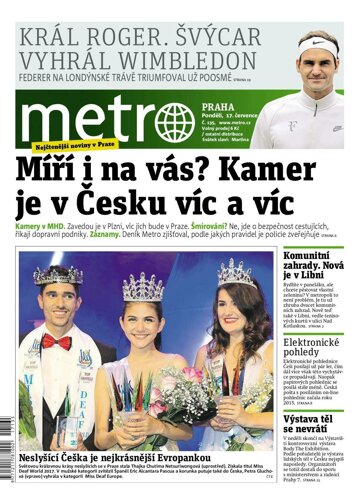 Obálka e-magazínu deník METRO 17.7.2017