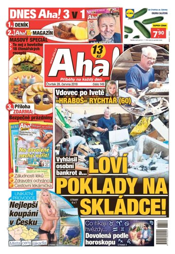 Obálka e-magazínu AHA! 28.6.2018