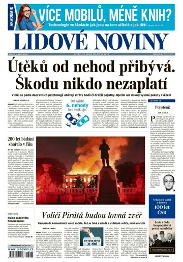 Obálka e-magazínu Lidové noviny 4.9.2018