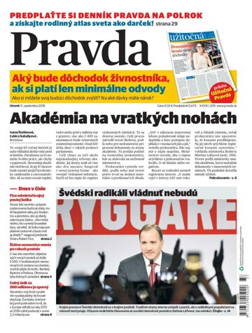 Obálka e-magazínu Pravda 11. 9. 2018