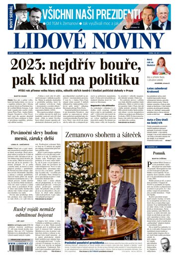 Obálka e-magazínu Lidové noviny 27.12.2022