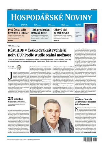 Obálka e-magazínu Hospodářské noviny 229 - 25.11.2024