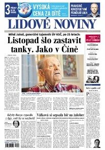 Obálka e-magazínu Lidové noviny 8.11.2014