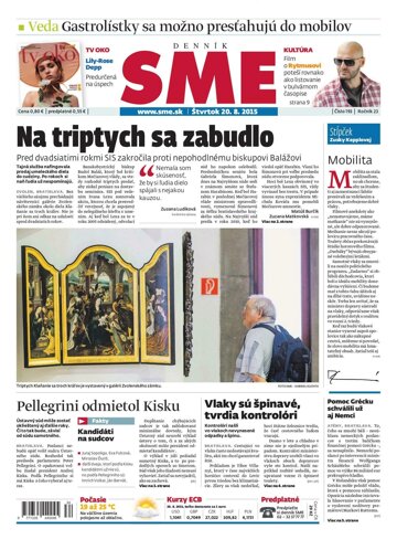 Obálka e-magazínu SME 20.8.2015