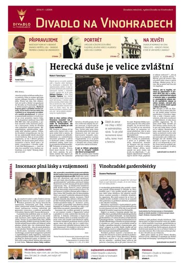 Obálka e-magazínu Hospodářské noviny - příloha 009 - 14.1.2016 Divadlo na Vinohradech