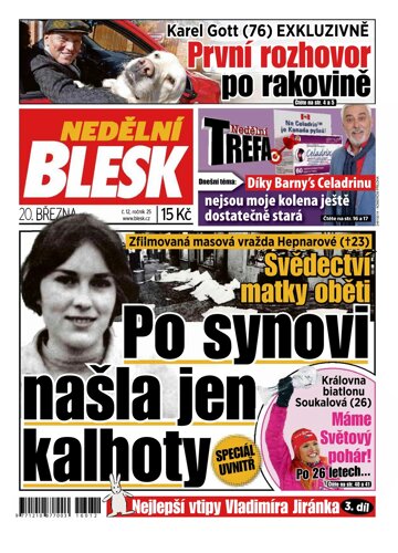 Obálka e-magazínu Nedělní Blesk 20.3.2016