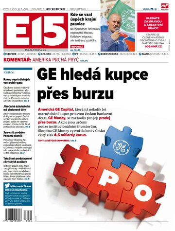 Obálka e-magazínu E15 12.4.2016