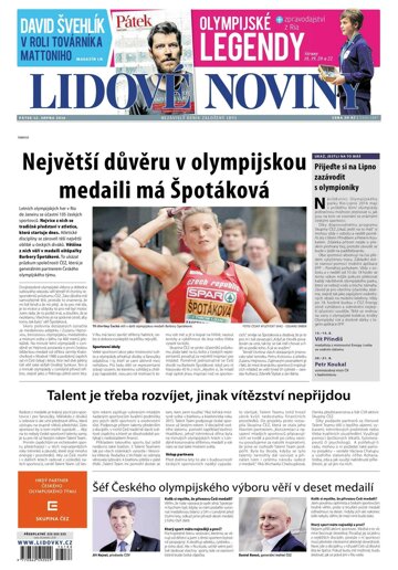 Obálka e-magazínu Lidové noviny 12.8.2016