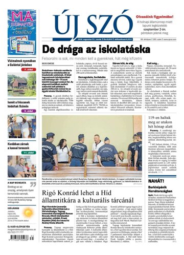 Obálka e-magazínu Új Szó 31.8.2016