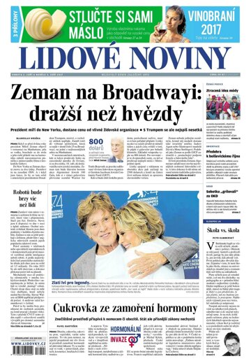 Obálka e-magazínu Lidové noviny 2.9.2017