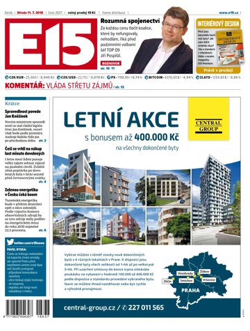 Obálka e-magazínu E15 11.7.2018