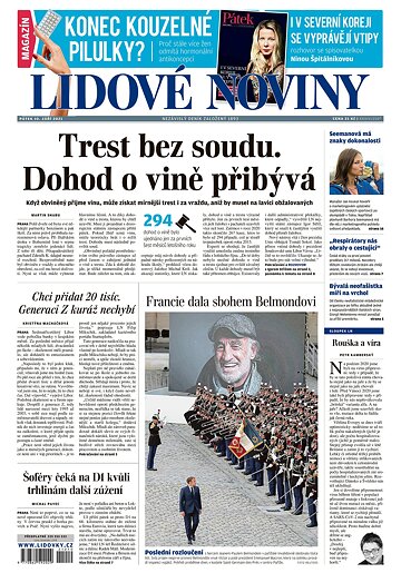 Obálka e-magazínu Lidové noviny 10.9.2021