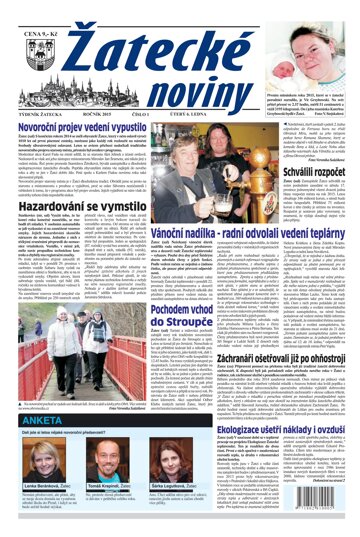 Obálka e-magazínu Žatecké noviny 1/2015