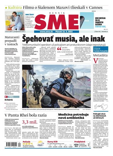 Obálka e-magazínu SME 15.5.2015