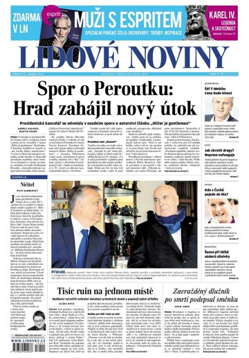 Obálka e-magazínu Lidové noviny 20.4.2016