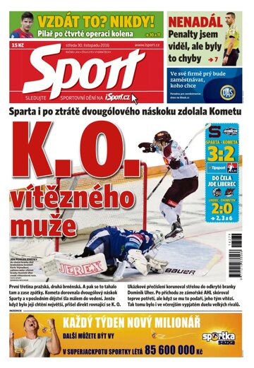 Obálka e-magazínu Sport 30.11.2016