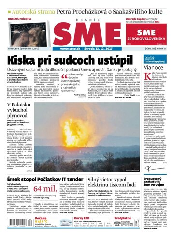 Obálka e-magazínu SME 13.12.2017