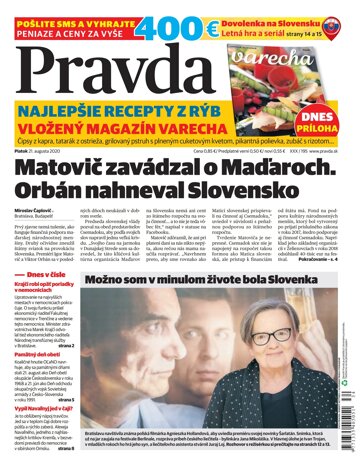 Obálka e-magazínu Pravda 21. 8. 2020