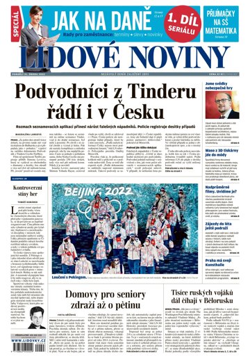 Obálka e-magazínu Lidové noviny 21.2.2022