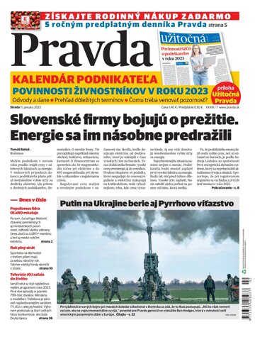 Obálka e-magazínu Pravda 11. 1. 2023