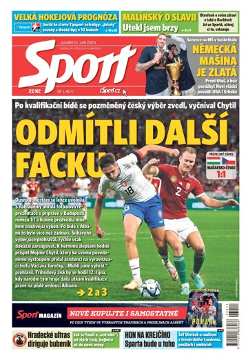 Obálka e-magazínu Sport 11.9.2023