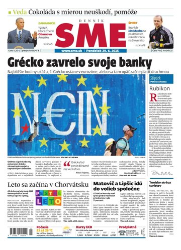 Obálka e-magazínu SME 29.6.2015