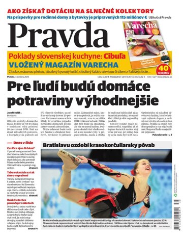 Obálka e-magazínu Pravda 2. 10. 2015