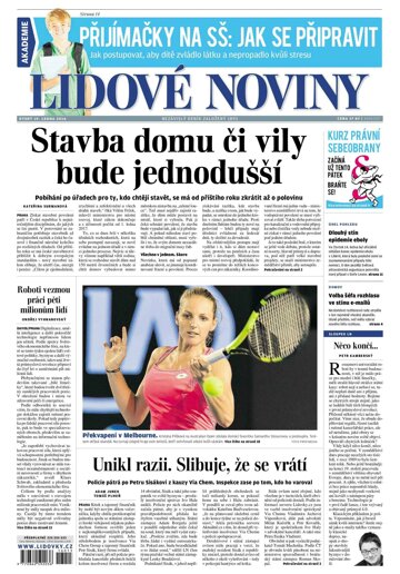 Obálka e-magazínu Lidové noviny 19.1.2016