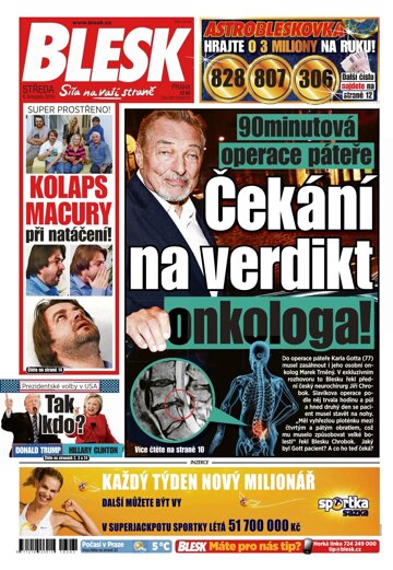 Obálka e-magazínu Blesk 9.11.2016