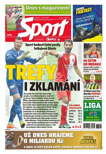 Obálka e-magazínu Sport 11.8.2017