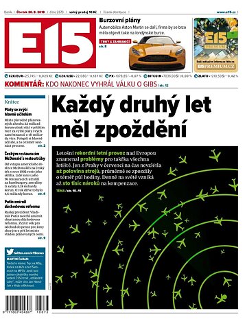 Obálka e-magazínu E15 30.8.2018