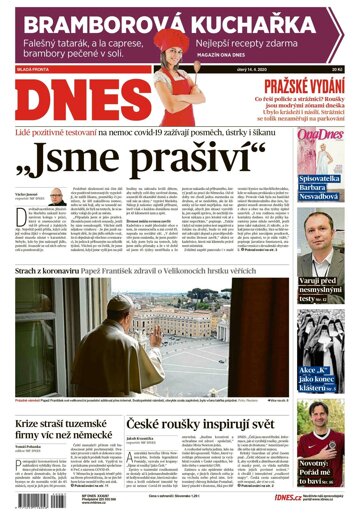 Obálka e-magazínu MF Dnes 14.4.2020